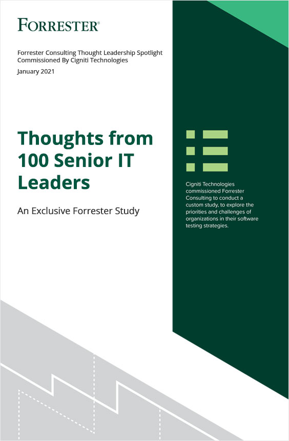 Get an exclusive peek into the perspectives of 100 Senior IT Leaders on how they accelerated their Agile and DevOps journey with Continuous Testing!